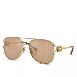 Miu Miu aviator gold 52zs